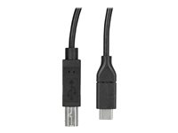 StarTech.com USB C to USB B Printer Cable - 1.6 ft / 0.5m - USB C Printer Cable - USB C to USB B Cable - USB Type C to Type B (USB2CB50CM) - USB-kabel - 24 pin USB-C (hane) till USB typ B (hane) - Thunderbolt 3 / USB 2.0 - 50 cm - svart USB2CB50CM