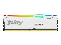Kingston FURY Beast RGB - DDR5 - modul - 32 GB - DIMM 288-pin - 5600 MT/s / PC5-44800 - CL36 - 1.25 V - ej buffrad - on-die ECC - vit KF556C36BWEA-32