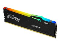 Kingston FURY Beast RGB - DDR5 - modul - 8 GB - DIMM 288-pin - 6000 MT/s / PC5-48000 - CL36 - 1.35 V - ej buffrad - on-die ECC - svart KF560C36BBEA-8