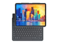 ZAGG Pro Keys - Tangentbord och foliefodral - bakgrundsbelyst - Bluetooth - Nordisk - träkol tangentbord, träkol fodral - för Apple 12.9-inch iPad Pro (3:e generationen, 4:e generation, 5:e generation) 103407971