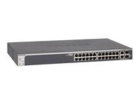 NETGEAR Smart S3300-28X - V3 - switch - L3 Lite - smart - 24 x 10/100/1000 + 2 x 10Gb Ethernet + 2 x 10Gb Ethernet SFP+ - skrivbordsmodell, rackmonterbar GS728TX-300EUS