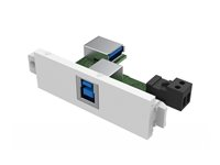 VISION TechConnect 3 USB-b module with active booster circuit - Modulkontaktplatta med insnäppsfästen - USB typ B TC3 USBB+