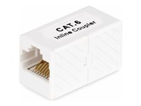 StarTech.com RJ45 Coupler 5-Pack, Inline Cat6 Coupler, Female to Female (F/F) T568 Connector, Unshielded Ethernet Cable Extension - 5 Pack (IN-CAT6-COUPLER-U5) - Kopplingsdon för nätverk - RJ-45 (hona) till RJ-45 (hona) - oskärmad - CAT 5/5e/6 - passiv - vit (paket om 5) IN-CAT6-COUPLER-U5
