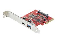 StarTech.com 2 portar 10 Gbit/s USB-A &amp; USB-C PCIe-kort - USB 3.1 Gen 2 PCI Express Type C/A-kortadapter för värdkontroller - USB 3.2 Gen 2x1 PCIe Expansion-tilläggskort - Windows, macOS, Linux - USB-adapter - PCIe 3.0 x4 - USB-C 3.1 x 1 + USB 3.1 Gen 2 x 1 - för P/N: S251BMU313, S251BPU313, S252BU313R PEXUSB311AC3