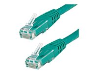 StarTech.com 1ft CAT6 Ethernet Cable, 10 Gigabit Molded RJ45 650MHz 100W PoE Patch Cord, CAT 6 10GbE UTP Network Cable with Strain Relief, Green, Fluke Tested/Wiring is UL Certified/TIA - Category 6 - 24AWG (C6PATCH1GN) - Patch-kabel - RJ-45 (hane) till RJ-45 (hane) - 30 cm - UTP - CAT 6 - formpressad - grön - för P/N: ST1000SMPEX C6PATCH1GN