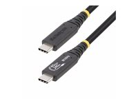 StarTech.com 50cm (1.6ft) USB4 Cable, USB-IF Certified USB-C Cord 40Gbps - USB-kabel - USB-C (hane) till USB-C (hane) - USB4 / Thunderbolt 3 / Thunderbolt 4 / DisplayPort 1.4 - 48 V - 5 A - 50 cm - halogenfri, passiv, 4K120Hz stöd, 8K60Hz stöd, utökat effektområde (EPR), Stöd för Power Delivery 3,1 - svart 50C-40G-USB4-CABLE