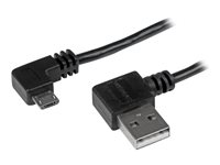 StarTech Micro-USB-kabel med rätvinkliga anslutningar - M/M - 2 m - USB-kabel - mikro-USB typ B (hane) till USB (hane) - USB 2.0 - 2 m - högervinklad kontakt - svart - för P/N: USB2PCARBK, USB2PCARBKS, USBEXTAA10BK, USBEXTAA6BK, USBLT2PCARW, USBUB2PCARB USB2AUB2RA2M