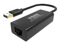 Vision TC-USBETH/BL - Nätverksadapter - USB 2.0 - Gigabit Ethernet x 1 - svart TC-USBETH/BL