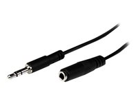 StarTech.com 1m Slim 3.5mm Stereo Extension Audio Cable - M/F - Mini stereo Extension - 3.5mm Extension - heaDPhone Ext cord (MU1MMFS) - Ljudförlängningskabel - mini-phone stereo 3.5 mm hane till mini-phone stereo 3.5 mm hona - 1 m - svart - för P/N: MU15MMS, MU6MMS, SV211DPUA, SV211DPUA4K, SV211HDUA4K MU1MMFS