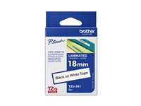 Brother TZe-241 - Standardlim - svart på vitt - Rulle (1,8 cm x 8 m) 1 kassett(er) bandlaminat - för Brother PT-D600; P-Touch PT-18, 2470, 3600, D450, D800, E500, E550, H101, H500, P750, P900 TZE241