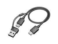 HP Poly Voyager Focus 2 - Headset - på örat - Bluetooth - trådlös - aktiv brusradering - USB-C via Bluetooth-adapter - svart - Zoomcertifierad 9T9J3AA#AC3