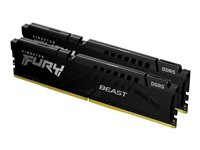 Kingston FURY Beast - DDR5 - sats - 32 GB: 2 x 16 GB - DIMM 288-pin - 6000 MT/s / PC5-48000 - CL30 - 1.4 V - ej buffrad - on-die ECC - svart KF560C30BBEK2-32