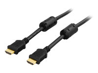 DELTACO HDMI-1050 - HDMI-kabel med Ethernet - HDMI hane till HDMI hane - 5 m - svart HDMI-1050