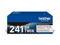 Brother TN241BK - 2-pack - svart - original - tonerkassett - för Brother DCP-9015, DCP-9020, HL-3140, HL-3150, HL-3170, MFC-9140, MFC-9330, MFC-9340 TN241BKTWIN