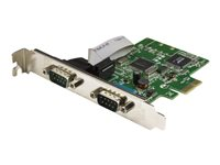 StarTech.com PCI Express seriellt kort med 2 portar och 16C1050 UART - RS232 - Seriell adapter - PCIe låg profil - RS-232 x 2 PEX2S1050
