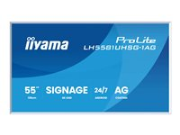 iiyama ProLite LH5581UHSG-1AG - 55" Diagonal klass (54.6" visbar) LED-bakgrundsbelyst LCD-skärm - digital skyltning - med inbyggd SoC-mediespelare - 4K UHD (2160p) 3840 x 2160 - vit ram, matt finish LH5581UHSG-1AG