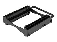 Startech Dubbelt 2,5" SSD/HDD-monteringsfäste för 3,5" enhetsfack - Verktygslös installation - Adapter för lagringsfack - 3.5" to 2 x 2.5" - svart - för P/N: M2E4SFF8643, PEX4SFF8643, U2M2E125 BRACKET225PT