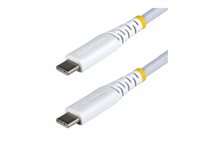 StarTech.com - USB-kabel - USB-C (hane) till USB-C (hane) - USB 2.0 - 3 A - 3 m - USB Power Delivery (60W) - vit USB2CC3MNCBRWH