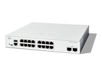 Cisco Catalyst 1200-16T-2G - Switch - L3 - smart - 16 x 10/100/1000 + 2 x Gigabit Ethernet SFP - rackmonterbar C1200-16T-2G