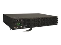 Eaton 7.4kW Single-Phase Switched PDU, LX Interface, 230V Outlets (16-C13), IEC-309 Blue 230V 32A, 3.6m Cord, 2U Rack-Mount, TAA - Horizontal rackmount - kraftdistributionsenhet (kan monteras i rack) - 32 A - AC 230 V - 7.4 kW - Ethernet 10/100 - ingång: IEC 60309 - utgångskontakter: 16 - 2U PDUMH32HVNET