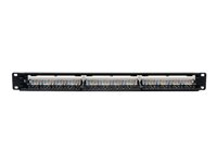 Eaton Tripp Lite Series 24-Port Cat6 Cat5 Patch Panel Rackmount 110 Punch Down RJ45 Ethernet 1URM - Patch-panel - CAT 6 - 1U - 19" - 24 portar N252-024