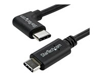 StarTech.com Right Angle USB-C Cable - 1m / 3 ft - Reversible - M/M - USB Type C Cable - USB-C Charge Cable - USB C to USB C Cable (USB2CC1MR) - USB-kabel - 24 pin USB-C (hane) rak till 24 pin USB-C (hane) högervinklad - USB 2.0 - 1 m - svart - för P/N: DKT30CHD USB2CC1MR
