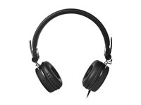 Streetz HL-W200 - Hörlurar med mikrofon - på örat - kabelansluten - 3,5 mm kontakt - svart HL-W200
