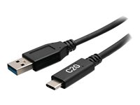 C2G 6in USB-C to USB-A SuperSpeed USB 5Gbps Cable M/M - USB-kabel - USB typ A (hane) till 24 pin USB-C (hane) - USB 3.2 Gen 1 - 30 V - 3 A - 15 cm - formpressad - svart C2G28874