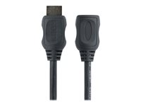StarTech.com 2m (6ft) HDMI Extension Cable, Ultra HD HDMI Male to Female Cable, 4K HDMI Cable Extender, 4K 30Hz UHD HDMI Cable with Ethernet M/F, High Speed HDMI 1.4 Cable, 10.2Gbps - HDMI Cord Extender - HDMI-förlängningskabel - HDMI hane till HDMI hona - 2 m - skärmad - svart - för P/N: CDP2HDMM2MB, DP2HDMM2MB, HDDVIMM3, HDMM1MP, HDMM2MP, HDMM3MP, HDPMM50, MDP2HDMM2MB HDEXT2M