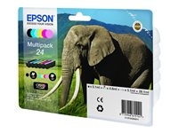 Epson 24 Multipack - 6-pack - 29.1 ml - svart, gul, cyan, magenta, ljus magenta, ljus cyan - original - blister - bläckpatron (alternativ för: Epson 24XL) - för Expression Photo XP-55, XP-750, XP-760, XP-850, XP-860, XP-950, XP-960, XP-970 C13T24284011