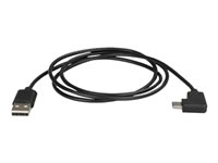 StarTech.com USB to USB C Cable - 1m / 3 ft - Right Angle USB Cable - USB A to USB C Cable - USB 2.0 Cable - USB Type C Cable (USB2AC1MR) - USB-kabel - USB (hane) rak till 24 pin USB-C (hane) högervinklad - USB 2.0 - 1 m - svart USB2AC1MR