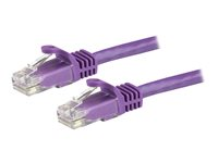 StarTech.com 7.5m CAT6 Ethernet Cable, 10 Gigabit Snagless RJ45 650MHz 100W PoE Patch Cord, CAT 6 10GbE UTP Network Cable w/Strain Relief, Purple, Fluke Tested/Wiring is UL Certified/TIA - Category 6 - 24AWG (N6PATC750CMPL) - Patch-kabel - RJ-45 (hane) till RJ-45 (hane) - 7.5 m - UTP - CAT 6 - hakfri - lila N6PATC750CMPL