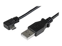 StarTech.com Micro USB-kabel för laddning och synkning M/M - Högervinklad Micro USB - 0,05/0,25 mm² - 1 m - USB-kabel - mikro-USB typ B (hane) till USB (hane) - USB 2.0 - 1 m - högervinklad kontakt - svart - för P/N: USB2PCARBK, USB2PCARBKS, USBEXTAA10BK, USBEXTAA6BK, USBLT2PCARW, USBUB2PCARB USBAUB1MRA