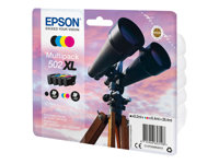 Epson 502XL Multipack - 4-pack - XL - svart, gul, cyan, magenta - original - blister - bläckpatron - för Expression Home XP-5100, 5105, 5150, 5155; WorkForce WF-2860, 2865, 2880, 2885 C13T02W64010