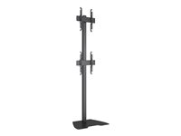 Multibrackets M Pro MBFSC2U 270 - Ställ (stång, golvställ) - mikrojustering - för 2 LCD-bildskärmar - plast, aluminium, stål - svart - skärmstorlek: 40"-65" 7350105215612