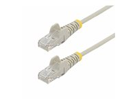 StarTech.com 5m Gray Slim CAT6 Ethernet Cable, Snagless, 28AWG, LSZH - Patch-kabel - RJ-45 (hane) till RJ-45 (hane) - 5 m - 3.6 mm - UTP - CAT 5/5e/6 - IEEE 802.3bt - halogenfri, hakfri - grå N6PAT5MGRS
